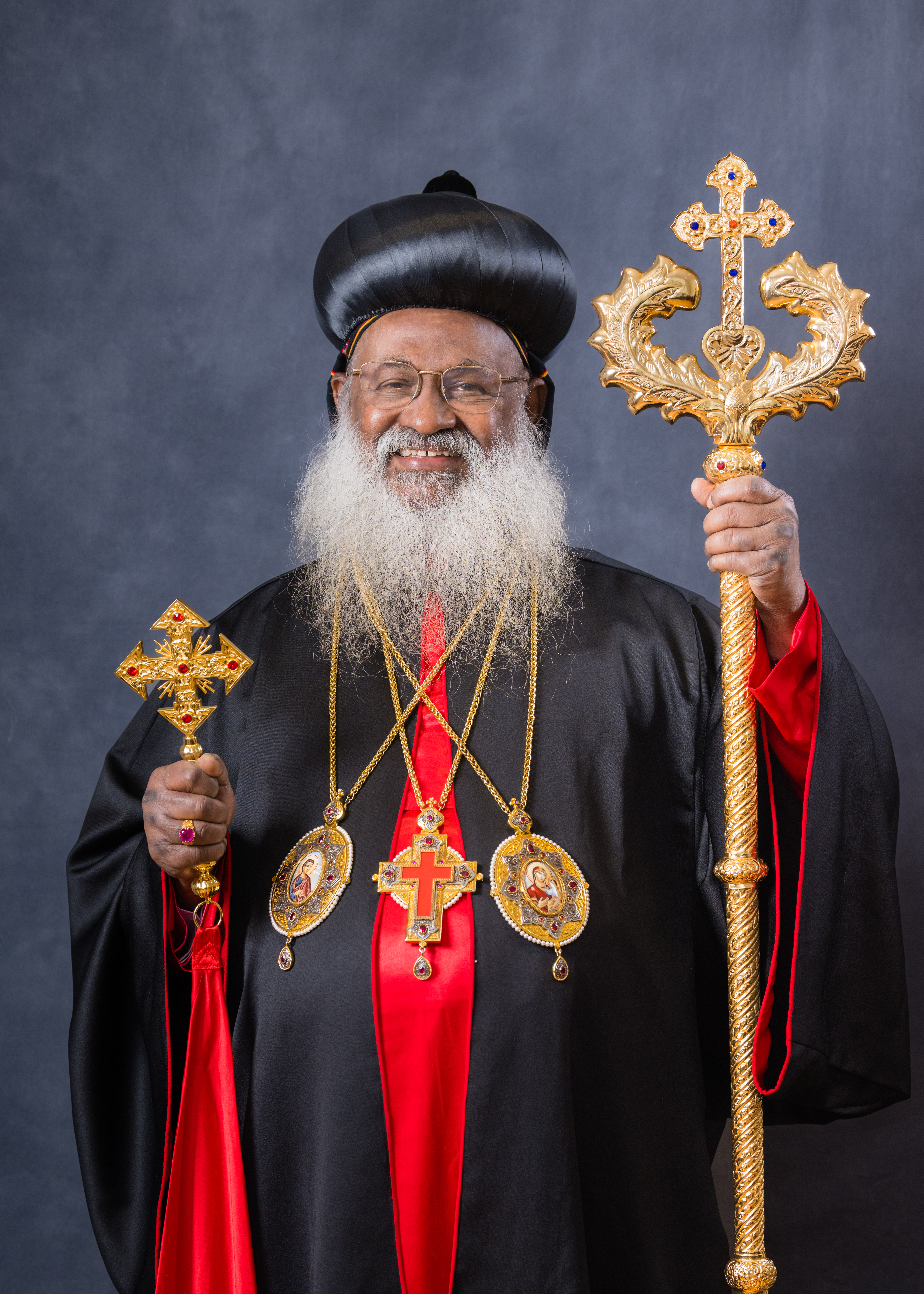 His Holiness Baselios Marthoma Mathews III, Catholicos of the East and Malankara Metropolitan, in full episcopal vestments